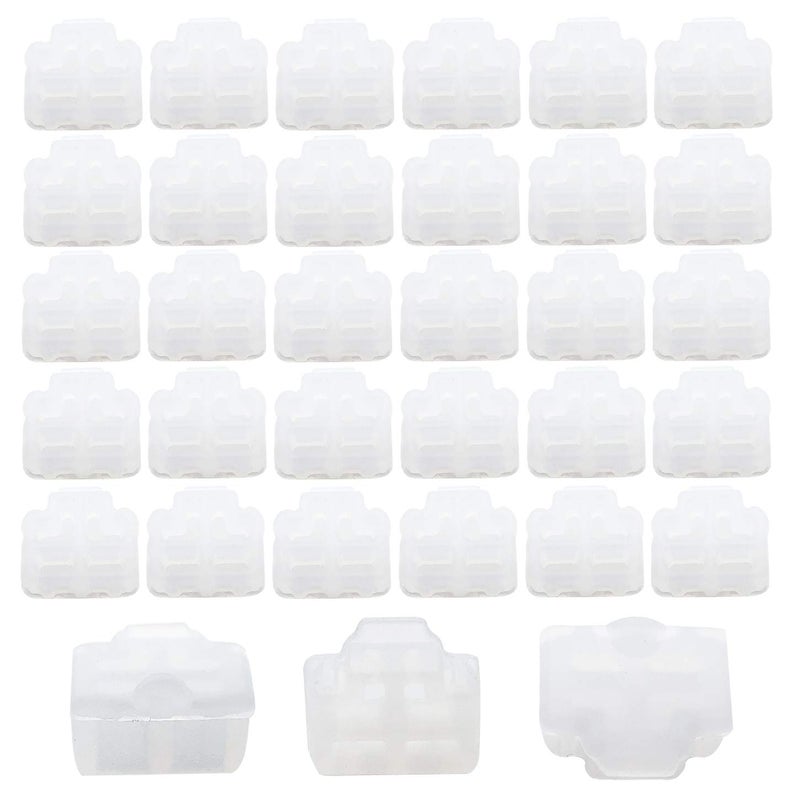 Luckkyme Ethernet Hub Port RJ45 Anti Dust Cover Cap Protector Plug (50PCS/White) - Image 1